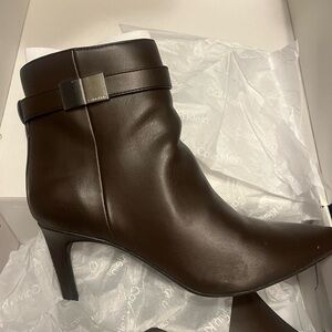 Calvin Klein Dark Brown Heeled Boots